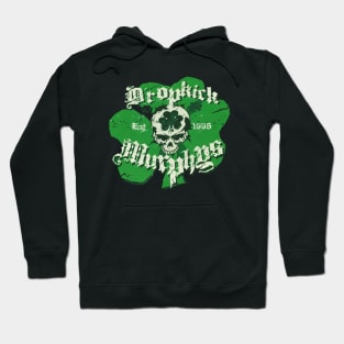 Green skull punk band Hoodie